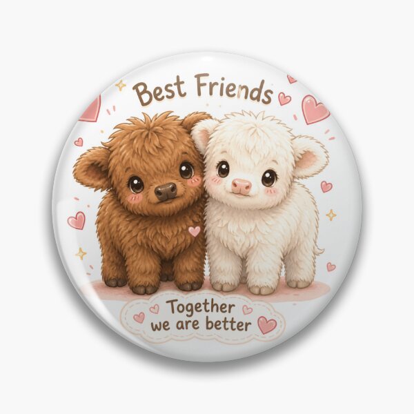 Item preview, Best friends cows illustration designed and sold by Design by Sara.