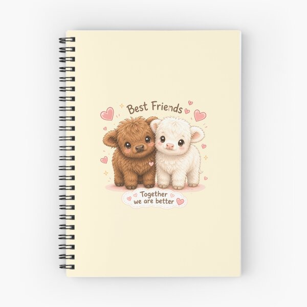 Item preview, Best friends cows illustration designed and sold by Design by Sara.