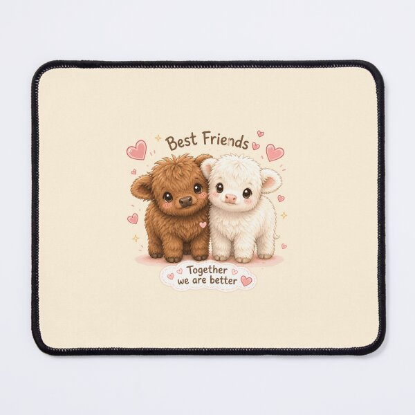 Item preview, Best friends cows illustration designed and sold by Design by Sara.