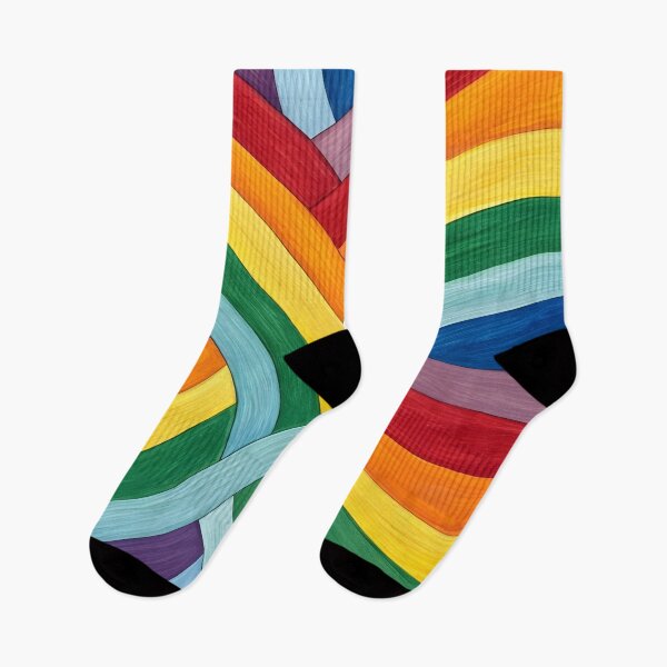 Item preview, Rainbow Waves Pattern designed and sold by trendspatterns.