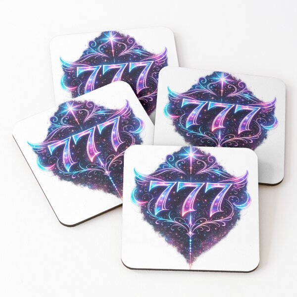 Item preview, Neon Angel Number 777 Cosmic Design designed and sold by HiteshArt111.