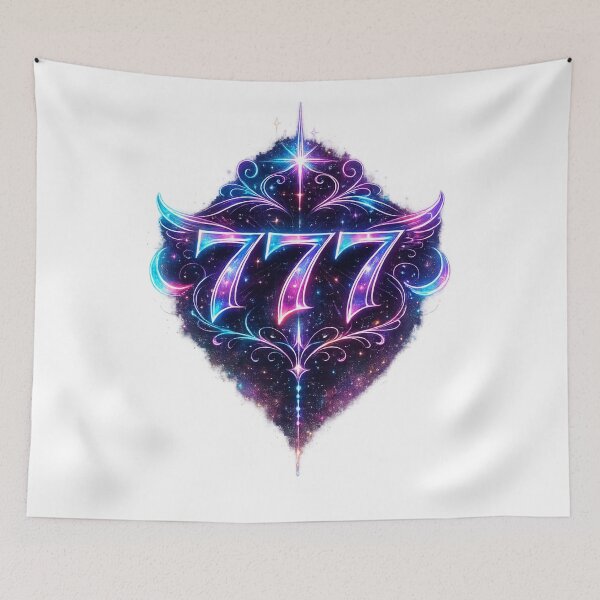 Item preview, Neon Angel Number 777 Cosmic Design designed and sold by HiteshArt111.