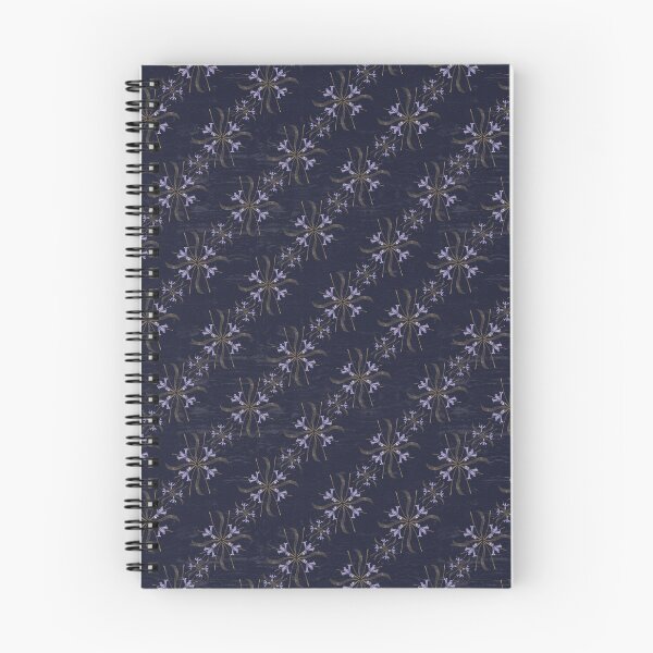Item preview, Spring Honey Locust & Iris on Navy designed and sold by Digitalmyth's Designs.