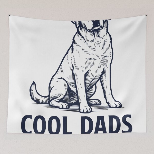 Artikelvorschau, Hundeaufkleber „Cool Dads Club“, lustiges Vatertagsdesign entworfen und verkauft von TeeVerse27.