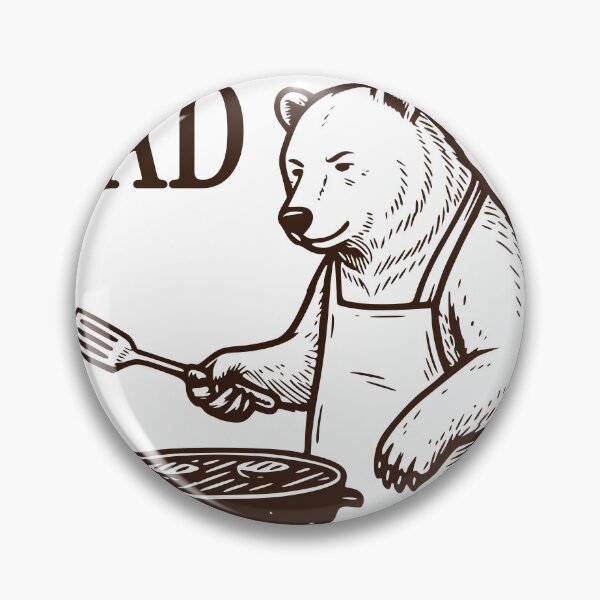 Item preview, Grilling Dad Bear Sticker, Funny BBQ Father’s Day Design designed and sold by TeeVerse27.