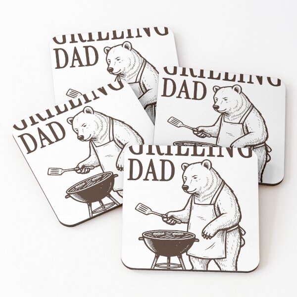 Item preview, Grilling Dad Bear Sticker, Funny BBQ Father’s Day Design designed and sold by TeeVerse27.