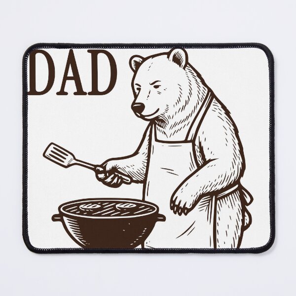 Item preview, Grilling Dad Bear Sticker, Funny BBQ Father’s Day Design designed and sold by TeeVerse27.