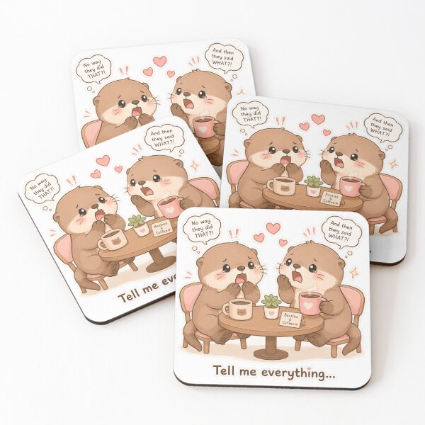 Item preview, Otter Friendship Gossip Cozy Cute Mood designed and sold by Sadia  Jannat.