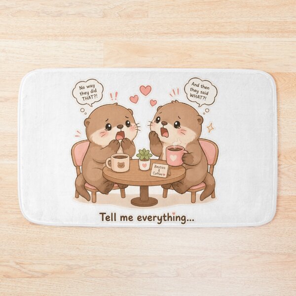 Item preview, Otter Friendship Gossip Cozy Cute Mood designed and sold by Sadia  Jannat.