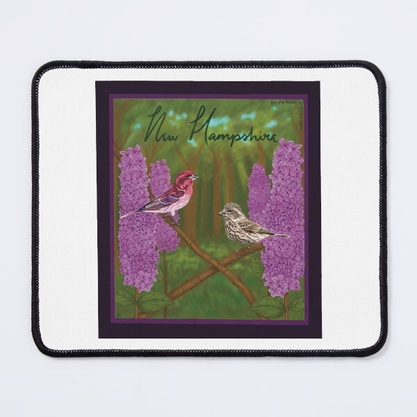 Item preview, New Hampshire Purple Finch x Purple Lilacs designed and sold by jaeart28.