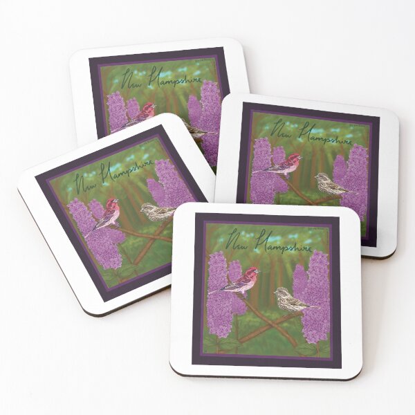 Item preview, New Hampshire Purple Finch x Purple Lilacs designed and sold by jaeart28.