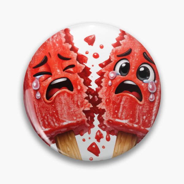 Item preview, Broken Popsicle Heartbreak Sad Cartoon designed and sold by jgvisualarts.