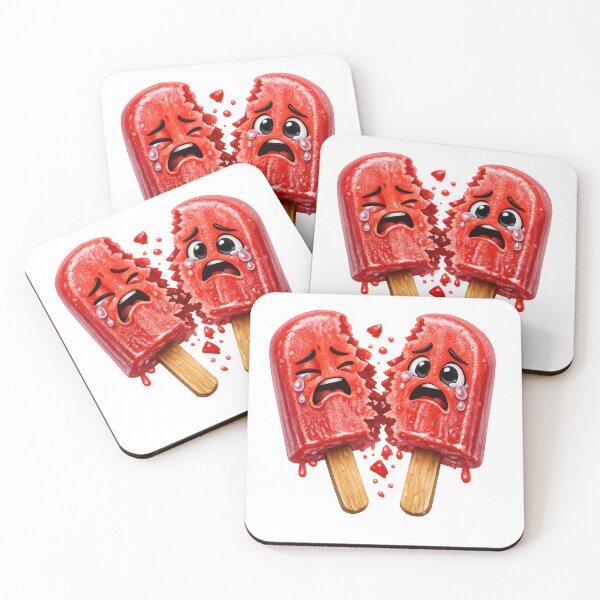 Item preview, Broken Popsicle Heartbreak Sad Cartoon designed and sold by jgvisualarts.