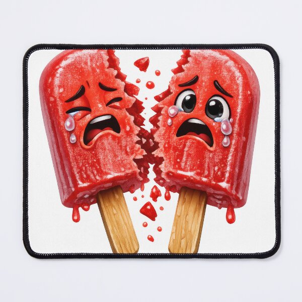 Item preview, Broken Popsicle Heartbreak Sad Cartoon designed and sold by jgvisualarts.