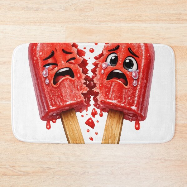 Item preview, Broken Popsicle Heartbreak Sad Cartoon designed and sold by jgvisualarts.