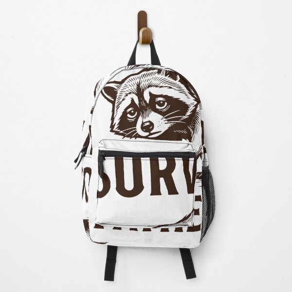 Item preview, Surviving Fatherhood Raccoon Sticker, Funny Dad Design Main Tag designed and sold by TeeVerse27.