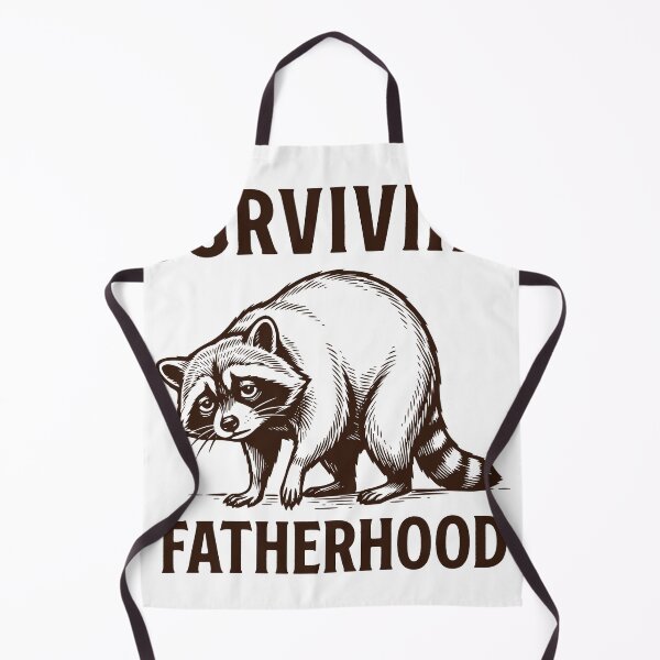 Item preview, Surviving Fatherhood Raccoon Sticker, Funny Dad Design Main Tag designed and sold by TeeVerse27.