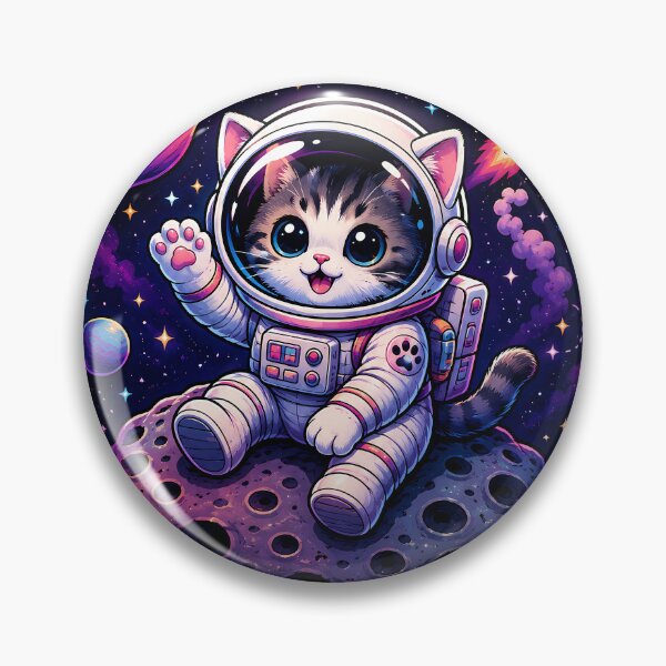 Item preview, Cute Space Kitten Astronaut Sticker designed and sold by charlesss999.