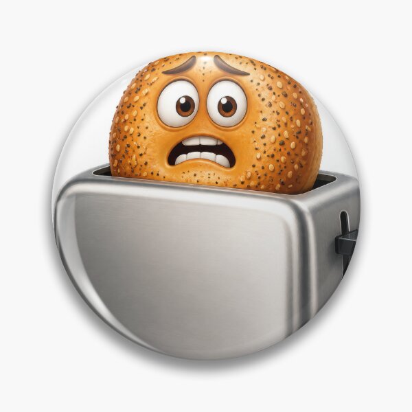 Item preview, Scared Bread Character Popping Out of Toaster designed and sold by jgvisualarts.