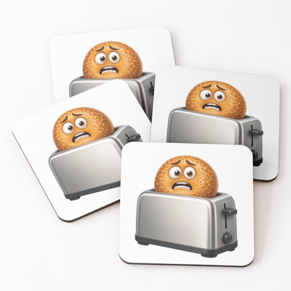 Item preview, Scared Bread Character Popping Out of Toaster designed and sold by jgvisualarts.