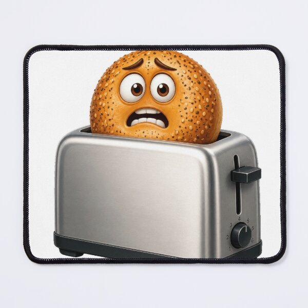 Item preview, Scared Bread Character Popping Out of Toaster designed and sold by jgvisualarts.