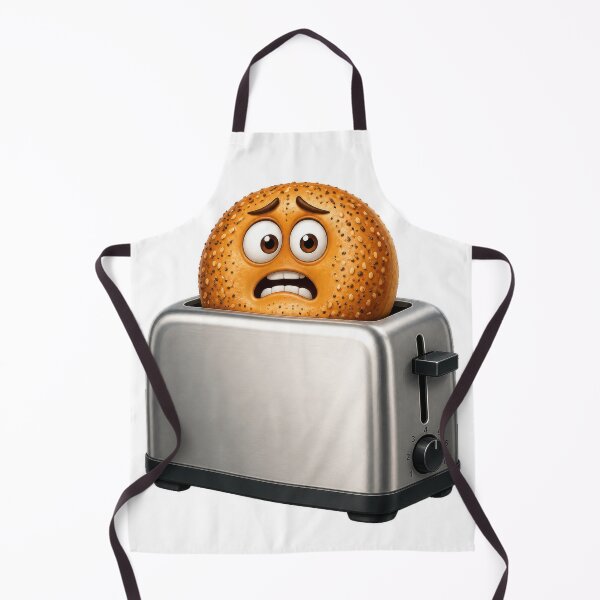 Item preview, Scared Bread Character Popping Out of Toaster designed and sold by jgvisualarts.