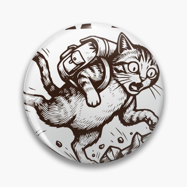 Item preview, Tripped On That Again Hiking Cat Sticker, Funny Trail Design designed and sold by TeeVerse27.