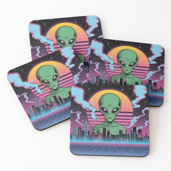 Item preview, Retro Smoking Alien UFO Graphic designed and sold by ALL ART .