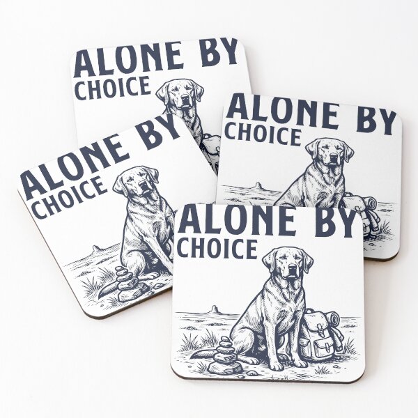 Item preview, Alone By Choice Hiking Dog Sticker, Solo Trail Design designed and sold by TeeVerse27.