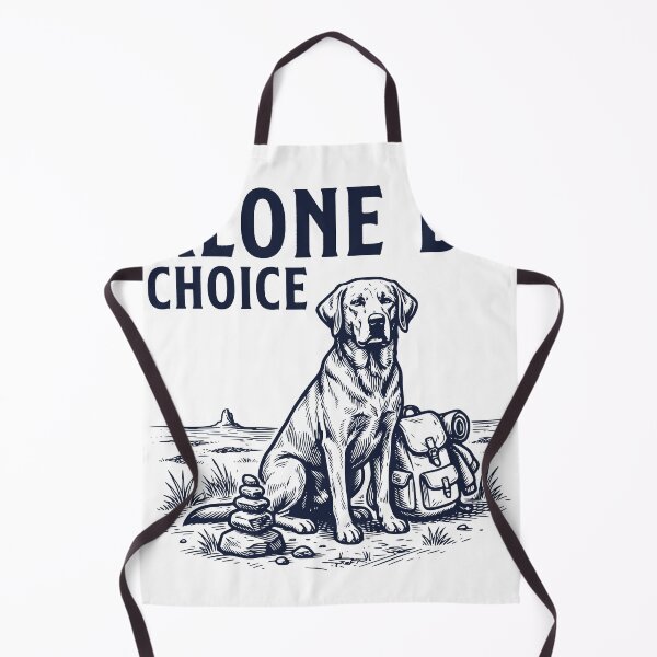 Item preview, Alone By Choice Hiking Dog Sticker, Solo Trail Design designed and sold by TeeVerse27.