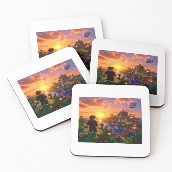Item preview, Dreamlike blocky sunset adventure designed and sold by riki2365.