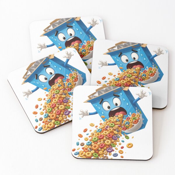 Item preview, Crazy Cereal Box Character Spilling Colorful Fruit Loops designed and sold by jgvisualarts.
