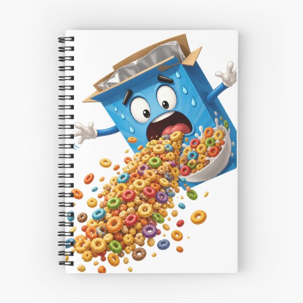 Item preview, Crazy Cereal Box Character Spilling Colorful Fruit Loops designed and sold by jgvisualarts.