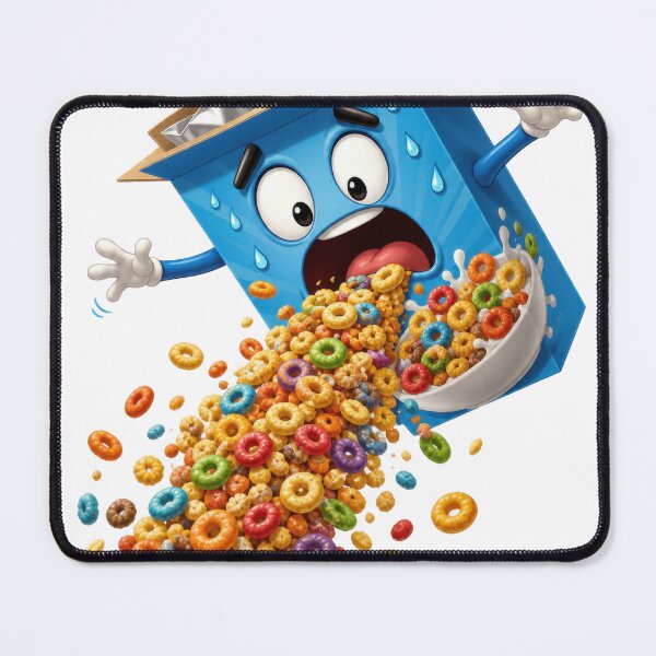 Item preview, Crazy Cereal Box Character Spilling Colorful Fruit Loops designed and sold by jgvisualarts.