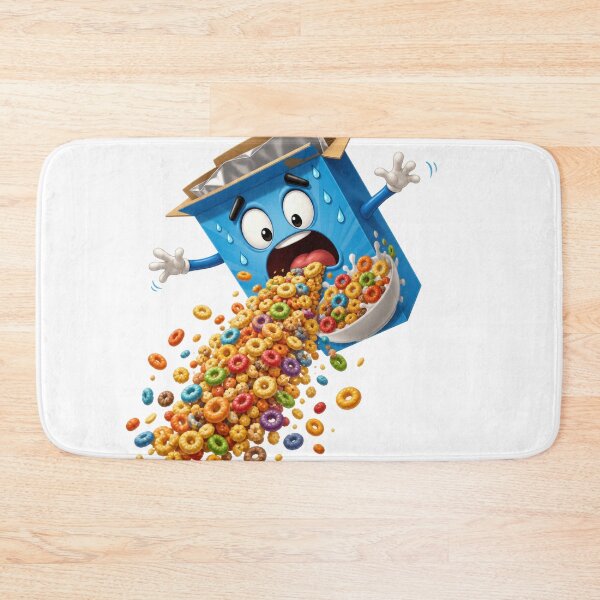 Item preview, Crazy Cereal Box Character Spilling Colorful Fruit Loops designed and sold by jgvisualarts.