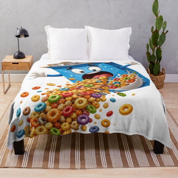 Item preview, Crazy Cereal Box Character Spilling Colorful Fruit Loops designed and sold by jgvisualarts.