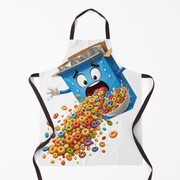 Item preview, Crazy Cereal Box Character Spilling Colorful Fruit Loops designed and sold by jgvisualarts.