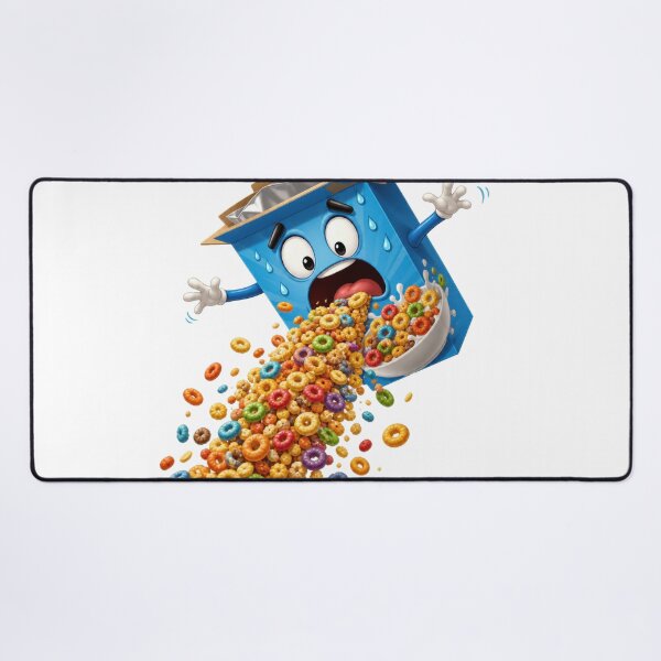 Item preview, Crazy Cereal Box Character Spilling Colorful Fruit Loops designed and sold by jgvisualarts.