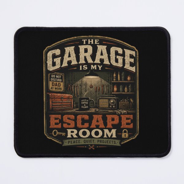 Item preview, The Garage Is My Escape Room – Funny Mechanic Dad Workshop Vintage Design designed and sold by MartBook.