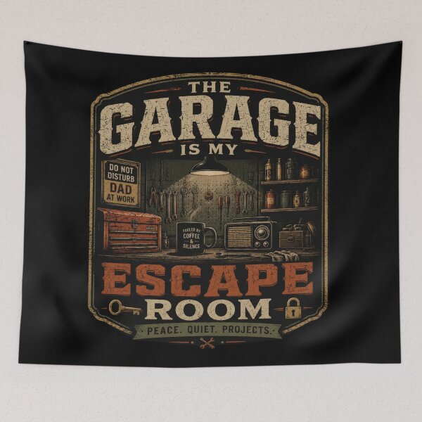 Item preview, The Garage Is My Escape Room – Funny Mechanic Dad Workshop Vintage Design designed and sold by MartBook.