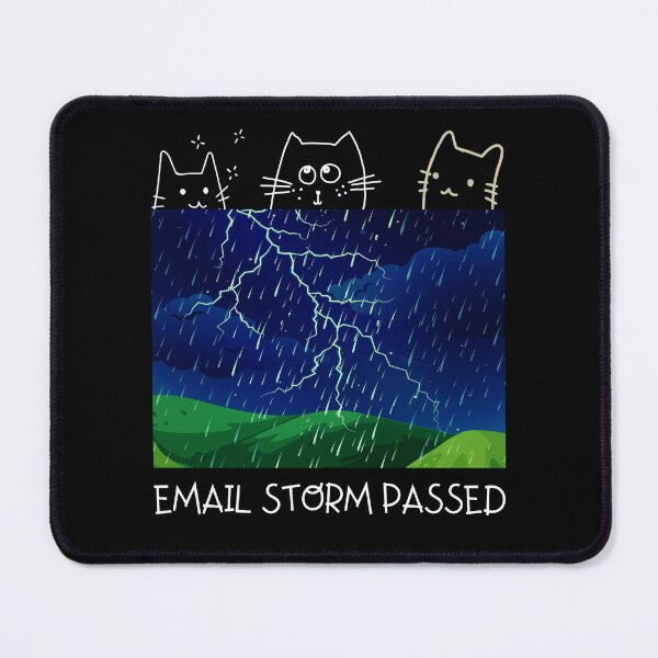 Item preview, Funny Inbox Zero Cat Email Storm Corporate Humor designed and sold by ContigoART.
