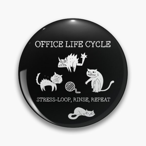 Item preview, Office Life Cycle Funny Corporate Burnout Cat designed and sold by ContigoART.
