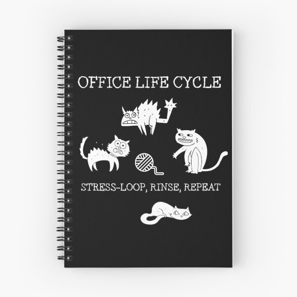 Item preview, Office Life Cycle Funny Corporate Burnout Cat designed and sold by ContigoART.
