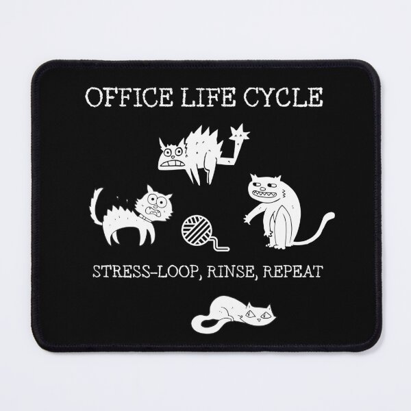 Item preview, Office Life Cycle Funny Corporate Burnout Cat designed and sold by ContigoART.