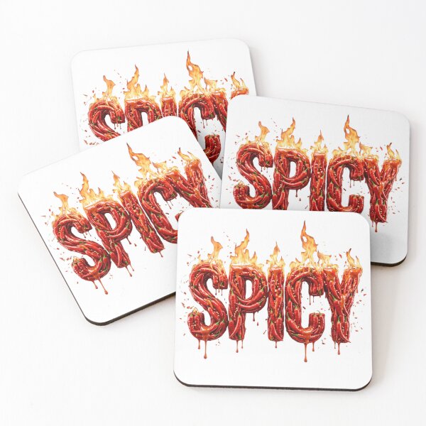 Item preview, Spicy Chili Pepper Fire Typography Foodie Hot Sauce Mexican Food Lover designed and sold by afarkar.