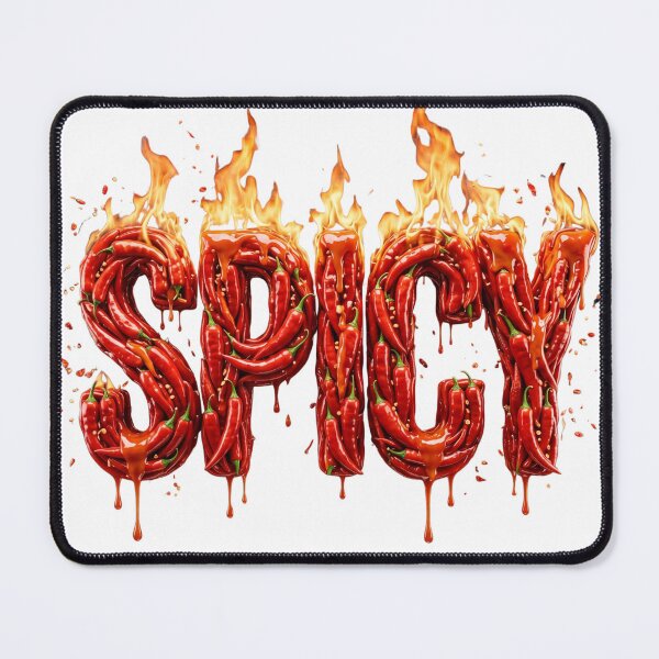 Item preview, Spicy Chili Pepper Fire Typography Foodie Hot Sauce Mexican Food Lover designed and sold by afarkar.