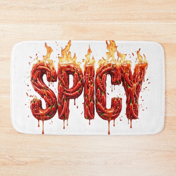 Item preview, Spicy Chili Pepper Fire Typography Foodie Hot Sauce Mexican Food Lover designed and sold by afarkar.