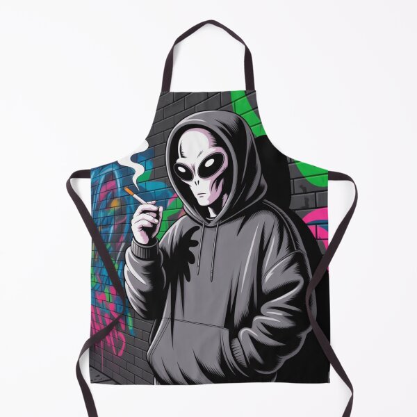 Item preview, Retro Smoking Alien UFO Graphic designed and sold by ALL ART .