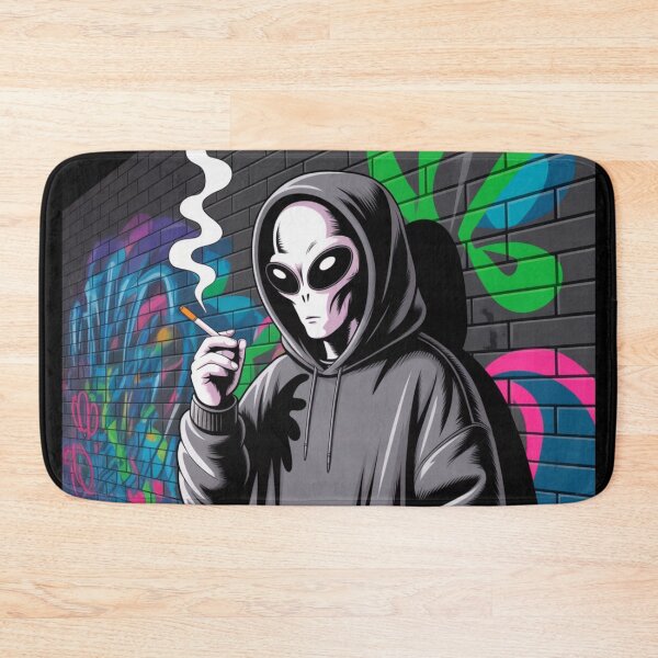 Item preview, Retro Smoking Alien UFO Graphic designed and sold by ALL ART .