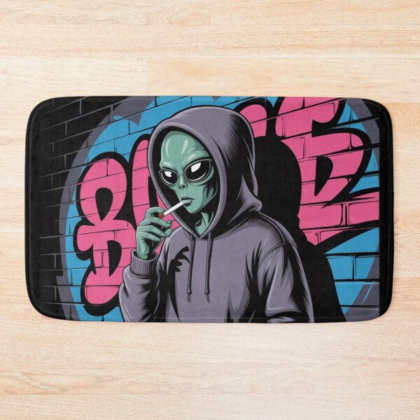 Item preview, Retro Smoking Alien UFO Graphic designed and sold by ALL ART .